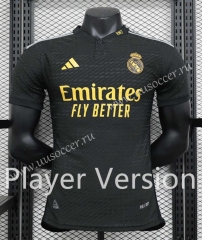 Player verison 2023-24   Real Madrid 2nd Away Black Thailand Soccer Jersey AAA-888