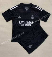 2023-24 Real Madrid Goalkeeper Black Soccer Uniform-AY
