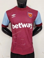 Player Version 2023-24 West Ham United Home Red Thailand Soccer Jersey AAA