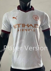 Player version 2023-24 Manchester City Away White  Thailand Soccer Jersey AAA-SJ