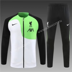 2023-24  Liverpool White &Green Thailand Soccer Jacket Uniform -LH