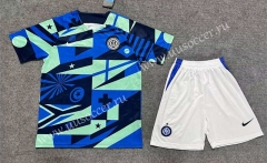 2023-24  Inter Milan Blue &Green Soccer Uniform-8975