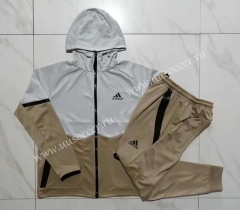 2023-24 Adida s Light Khaki Jacket Uniform With Hat-815
