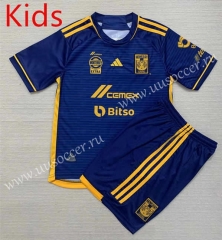 2023-24 Tigres UANL Away Royal Blue kids Soccer Uniform-AY