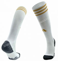 2023-24 Olympique Lyonnais Home White&Golden  Soccer Socks