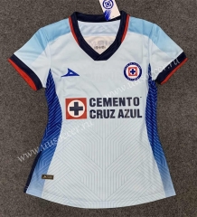 2023-24 Cruz Azul Away White  Thailand Female Soccer Jersey-GB
