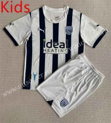 2023-24 West Bromwich Albion  Home Black&White  kids Soccer Uniform-AY