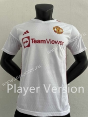 Player version 2023-24 Manchester United White   Thailand Soccer Training Jersey-2016