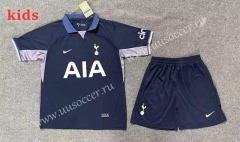 2023-24 Tottenham Hotspur Away Royal Blue   Youth/Kids Soccer Uniform-507