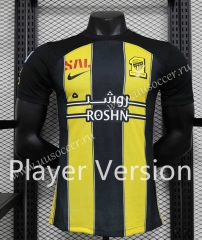 Player Version 2023-24 Al Ittihad  Away  Yellow& Black Thailand Soccer Jersey AAA-888