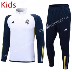 2022-23  Real Madrid White Kids/Youth Soccer Tracksuit-411