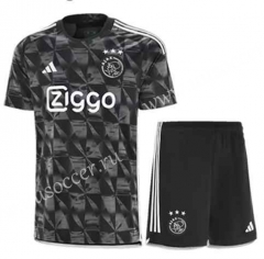 2023-24 Ajax  2nd Away Black  Soccer Uniform-718