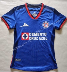 2023-24 Cruz Azul Home Blue  Thailand Female Soccer Jersey-912