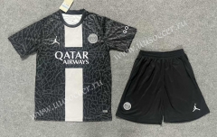 Correct Version 2023-24 Paris SG 2nd Away Black Soccer Uniform-718