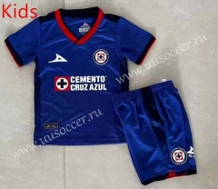 2023-24 Cruz Azul  Home  Blue Kids/Youth Soccer Uniform-507