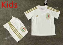 2023-24 Commemorative Edition  Italy White Kids/Youth Soccer Uniform-3454