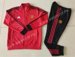 2023-24 Manchester United Black  Thailand Soccer Jacket Uniform-815