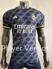 Correct  Verison Player verison 2023-24   Real Madrid Away Blue Thailand Soccer Jersey AAA-518