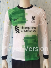 Player version 2023-24 Liverpool Away White&Green LS Thailand Soccer AAA-807