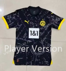 Player version Correct Version  2023-24 Borussia Dortmund Away Black Thailand Soccer Jersey AAA-4691