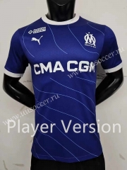 Player version 23-24 Olympique de Marseille Away Blue Thailand Soccer Jersey AAA-2273