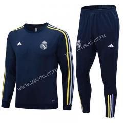 2023-24  Real Madrid Royal Blue Thailand Tracksuit Uniform-411
