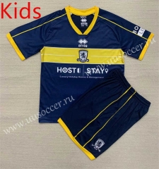 2023-24  Middlesbrough Away Royal Blue kids Soccer Uniform-AY