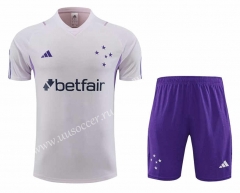 2023-24 Cruzeiro EC White Thailand Soccer uniform-4627