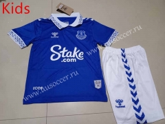 2023-24 Everton Home Blue Kid/Youth  Soccer Uniform-507