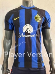Player Version 2023-24 Inter Milan Home Blue&Black Thailand Soccer Jersey AAA-518
