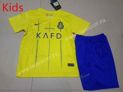 2023-24 Al Nassr Home Yellow Kids/Youth Soccer Uniform-507