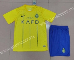 2023-24 Al Nassr Home Yellow Soccer Uniform-718
