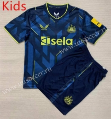 2023-24 Newcastle United 2nd Away Royal Blue  kids Soccer Uniform-AY