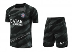 2023-24 Paris SG Goalkeeper Black  Thailand Soccer  Uniform-418