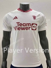 Correct Version Player version 2023-24 Manchester United 2nd Away White  Thailand Soccer jersey AAA-518