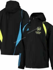 2023-24 Arsenal Black  Wind Coat With Hat-GDP