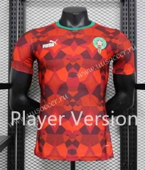 Player Version 2023-2024 Morocco Red Thailand Soccer Jersey AAA-888