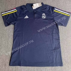 2023-24 Real Madrid Royal Blue Thailand Soccer Polo Shirt-709