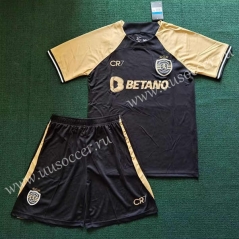 2023-24 Sporting Clube de Portugal  2nd Away Black  Soccer Uniform-3454