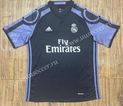 Retro Version 16-17 Real Madrid 2nd Away Black Thailand Soccer Jersey AAA-SL