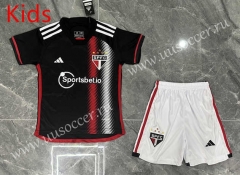 2023-24 São Paulo 2nd Away Black  kids Soccer Uniform-GB