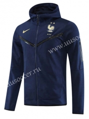 2023-2024 France Royal Blue Thailand Soccer Jacket With Hat-LH