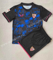 2023-2024 Sevilla 2nd Away Blue&Black Soccer Uniform-AY