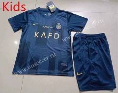 2023-2024 Al Nassr FC Away Royal Blue Kids/Youth Soccer Unifrom-507