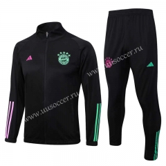 2023-24 Bayern München Black Soccer Jacket Uniform-815