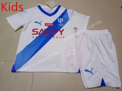 2023-2024 Al-Hilal Saudi Away White Kids/Youth Soccer Unifrom-507
