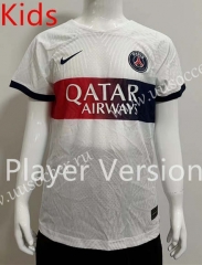 (Without Shorts) Player Version 2023-2024 Paris SG Away White Thailand Kids/Youth Soccer jersey-SJ