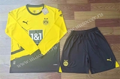 2023-24 Borussia Dortumund Home Yellow LS Soccer Uniform-8381