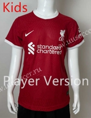 (Without Shorts) Player Version 2023-2024 Liverpool Home Red Thailand Kids/Youth Soccer jersey-SJ