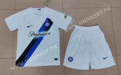 2023-24  Inter Milan Away White  Soccer Uniform-718